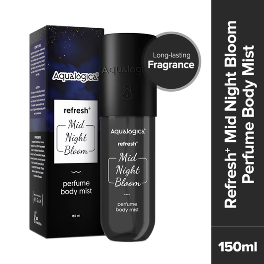 Aqualogica Refresh + Mid Night Bloom Perfume Body Mist-Long Lasting Fragrance for All Skin Types