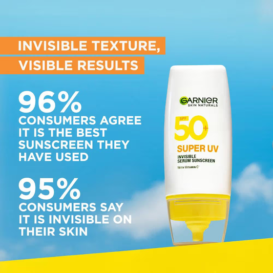 Garnier Air-Lock SPF 50+ PA++++ For UVA/UVB Invisible Serum Sunscreen For Broad Spectrum With No White Cast