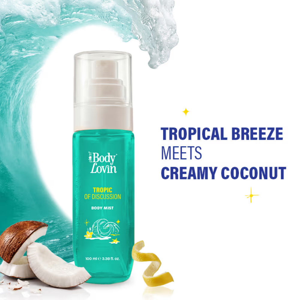 Plum BodyLovin’ Tropic Of Discussion Body Mist, Long-Lasting, Fresh Tropical Fragrance