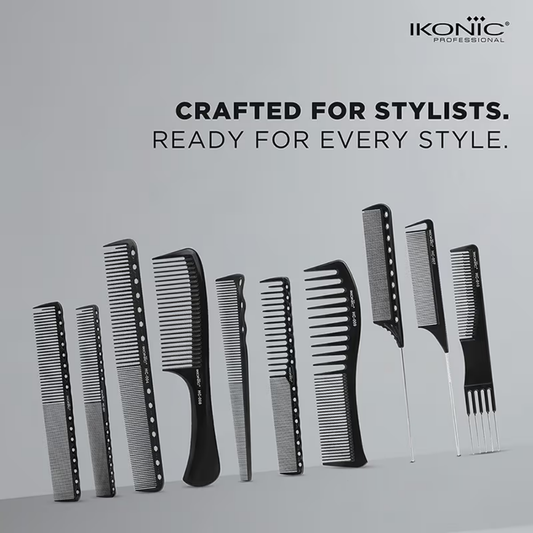Ikonic Professional Hair Dressing Comb (Set Of 10)