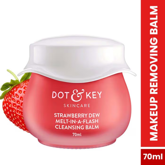 Dot & Key Strawberry Dew Melt-in-a-Flash Cleansing Balm, With Fruit Enzymes & Vitamins