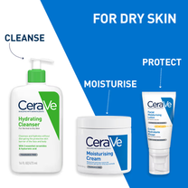 CeraVe Hydrating Cleanser Non-Foaming Face Wash for Dry Skin with Ceramides & Hyaluronic Acid