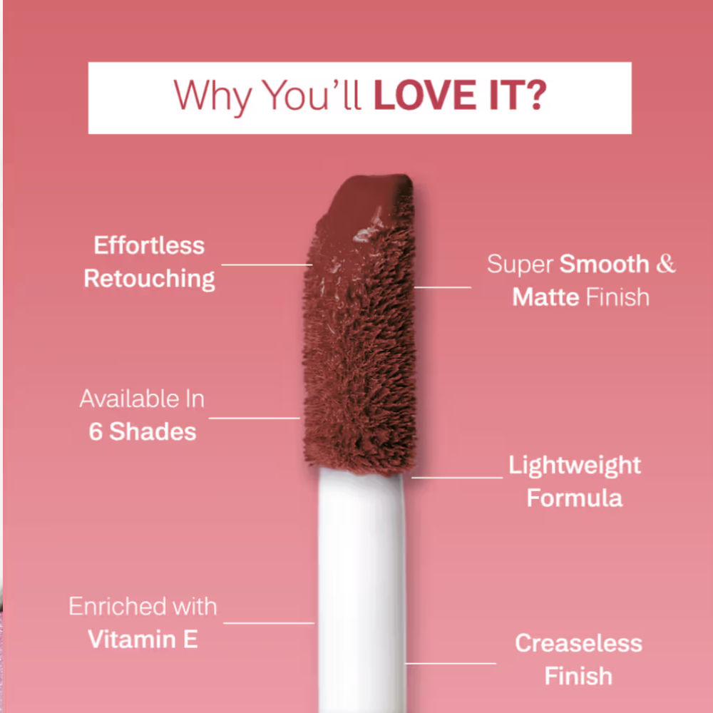 FLiCKA R U Ready Liquid Matte Lipstick Light Weight Easy Apply Smooth Finish