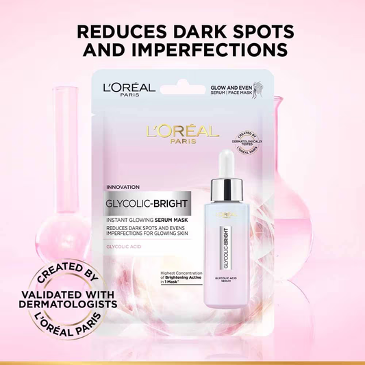 L'Oreal Paris Glycolic Bright Glowing Serum Sheet Mask