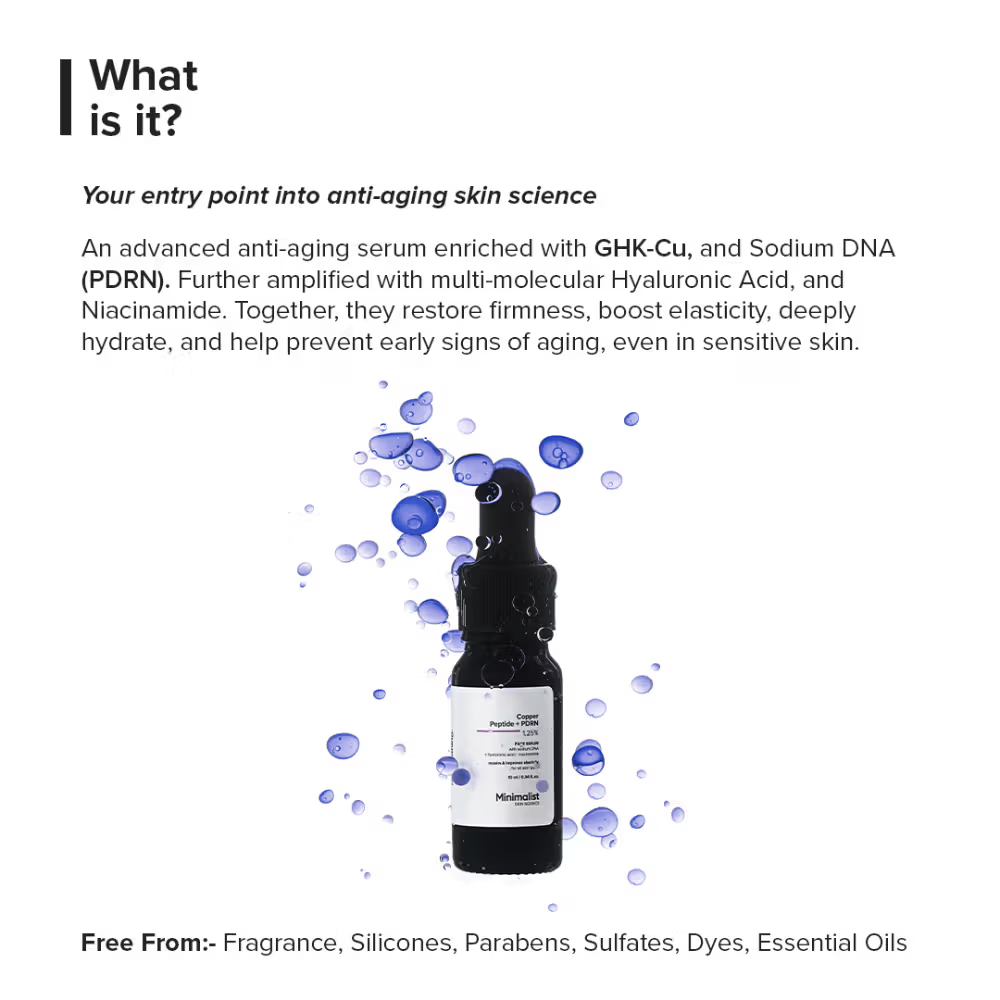 Minimalist Copper Peptide + PDRN 1.25% Serum