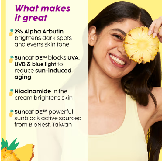 Plix Pineapple De-pigmentation Regime Facewash, Serum, Moisturizer & Sunscreen