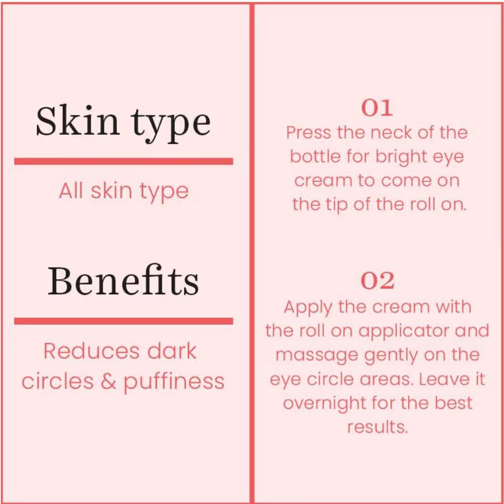 O3+ Bright Under Eye Cream With Hyaluronic Acid