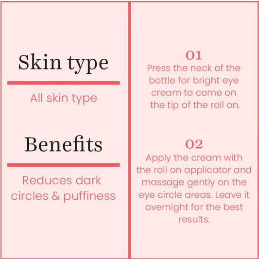 O3+ Bright Under Eye Cream With Hyaluronic Acid