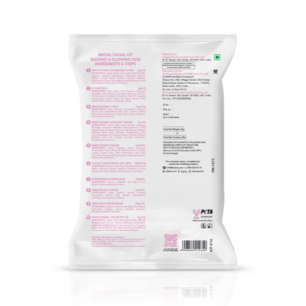 O3+ Bridal Radiant Facial Kit (Radiant & Glowing)
