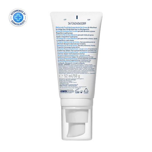 CeraVe Oil Control Gel-Cream Lightweight Moisturizer For Oily & Combination Skin With Shine Control