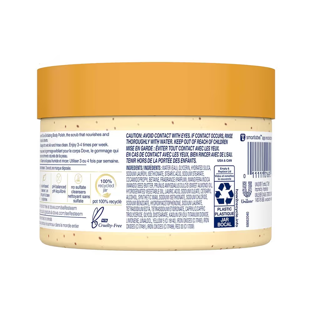 Dove Exfoliating Body Polish Scrub - Crushed Almond And Mango Butter