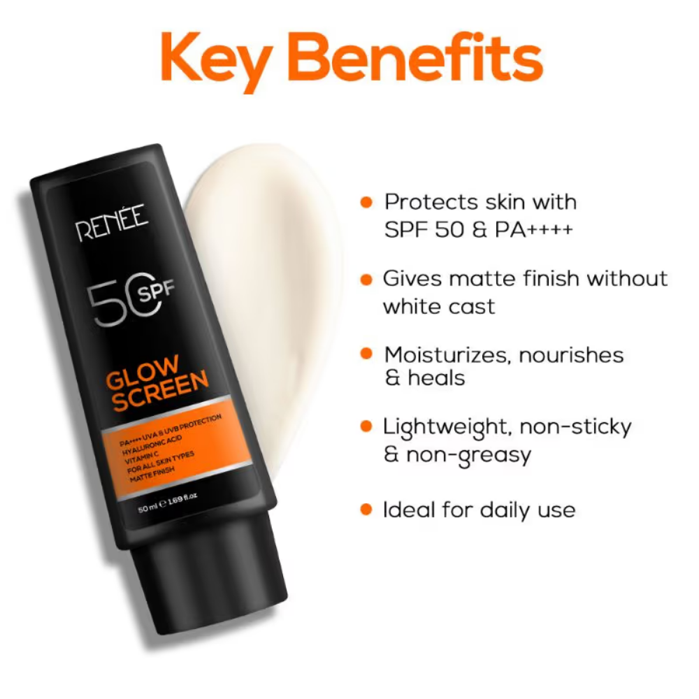 Renee Cosmetics Glowscreen SPF 50 Sunscreen Cream