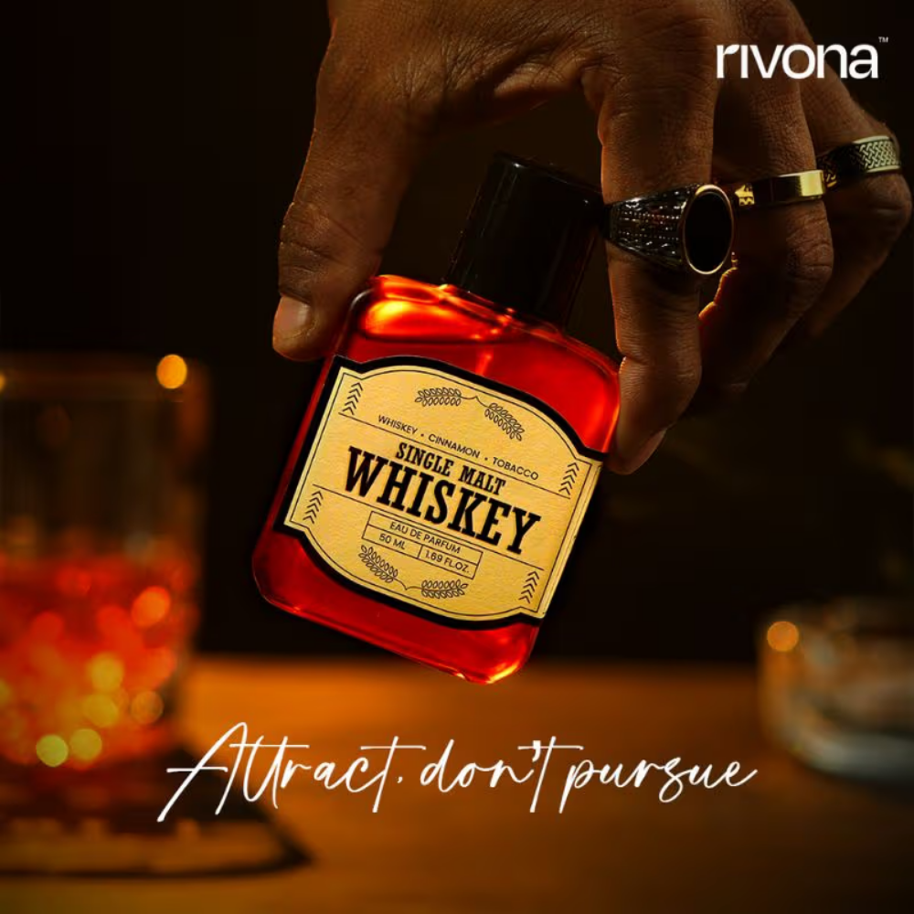 Rivona Naturals Single Malt Whiskey Eau De Parfum For Long Lasting Everday Fragrance