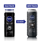 NIVEA MEN Body Wash, Active Clean with Active Charcoal, Shower Gel for Body, Face & Hair