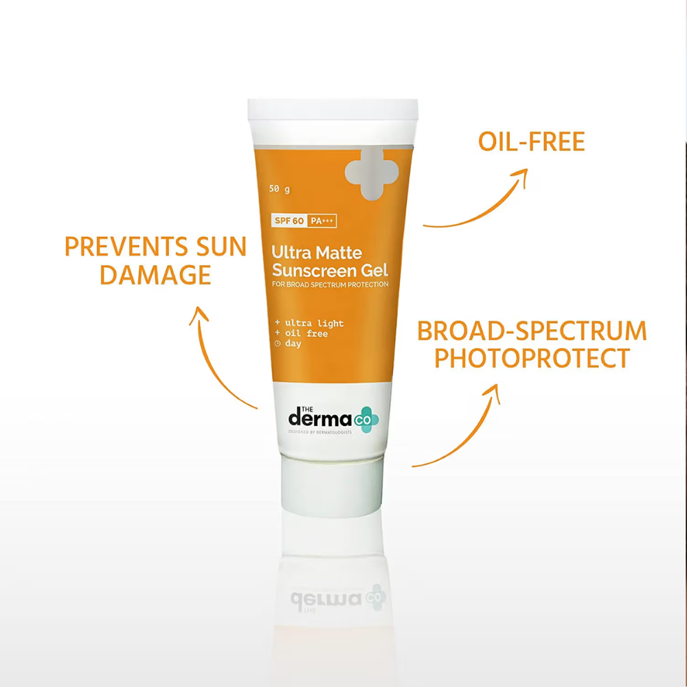 The Derma Co Ultra Matte Sunscreen Gel With SPF 60 PA+++