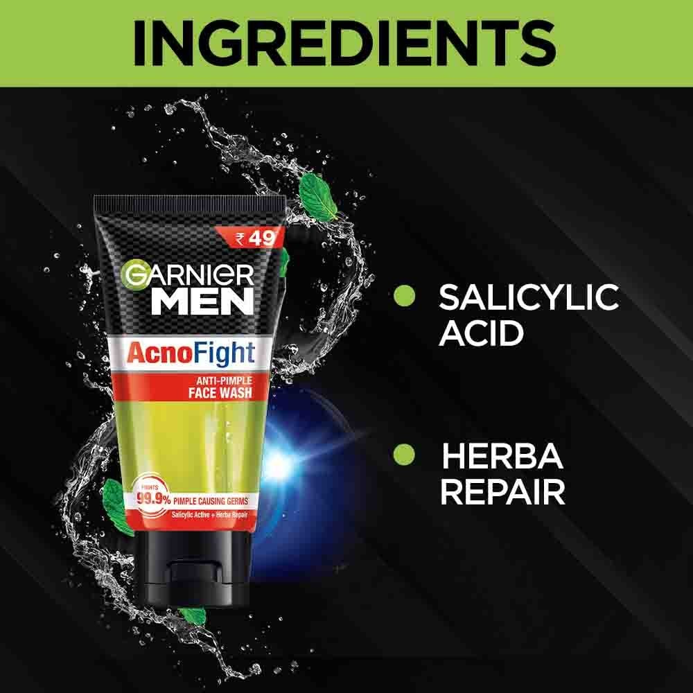 Garnier Men AcnoFight Anti Pimple Face Wash, , Anti Pimple Face Wash with Salicylic Acid