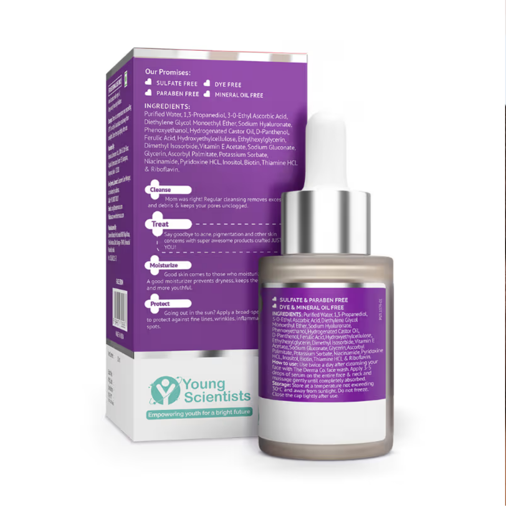 The Derma Co 5% Vitamin C Daily Face Serum With Ferulic Acid & Multivitamin For Skin Illumination