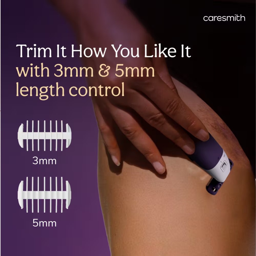 Caresmith Bloom Bikini Electric Painless Hair Remover Trimmer - Purple