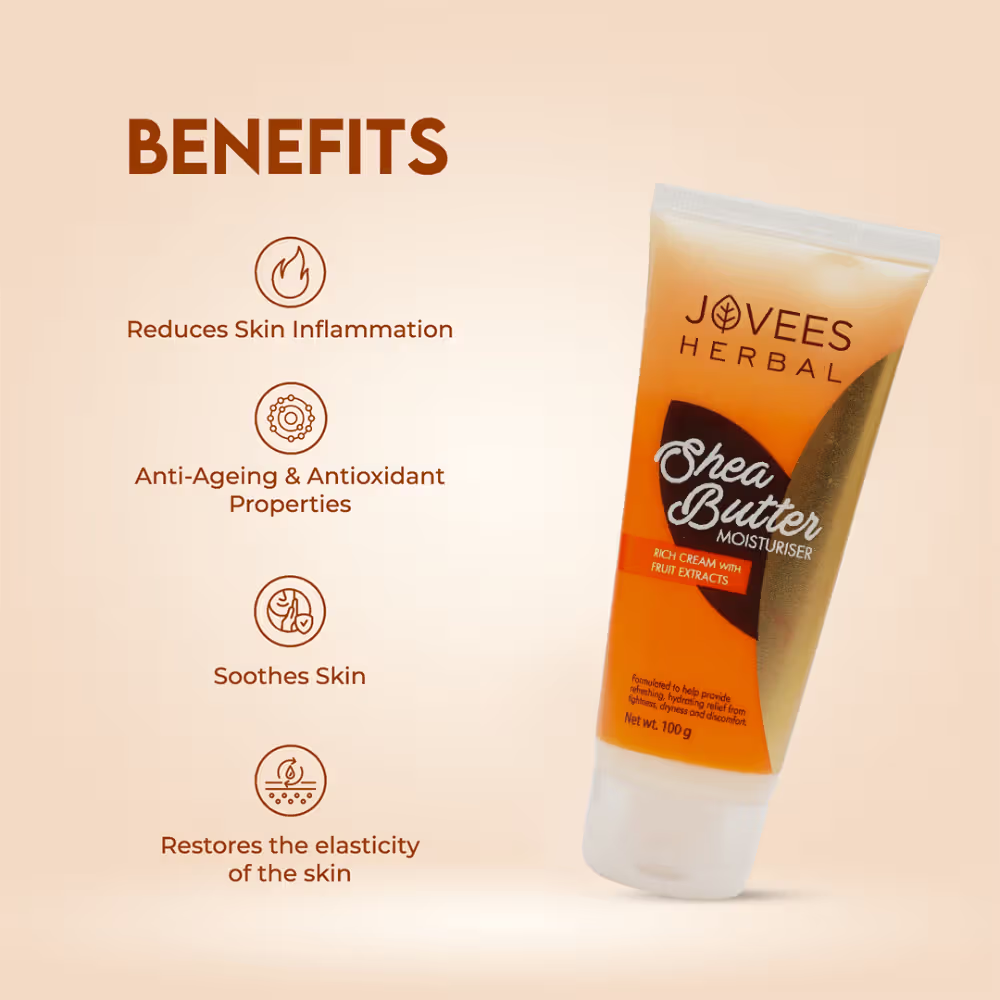 Jovees Herbal Shea Butter Moisturizer With Shea Butter Restores Hydration For Normal & Dry Skin