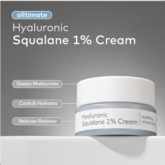 The Face Shop Alltimate Hyaluronic Squalane 1% Cream - Korean Day & Night Hydrating Moisturizer