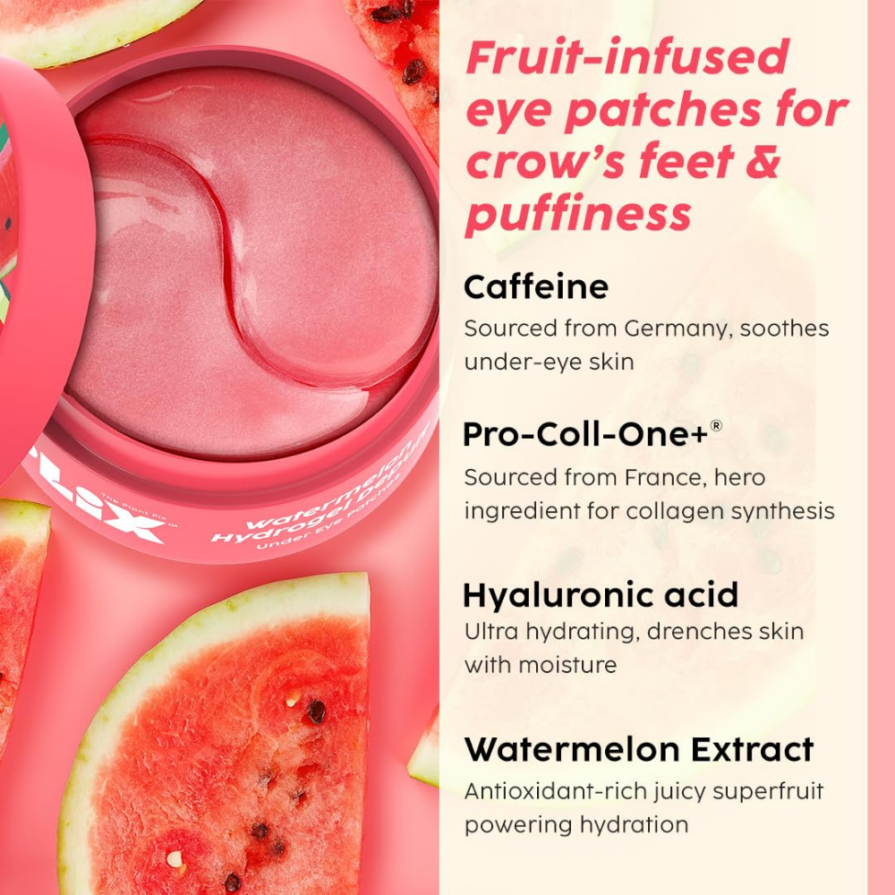 Plix Watermelon Hydrogel Under Eye Patches