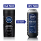 NIVEA MEN Body Wash, Deep Impact, 3 in 1 Shower Gel for Body, Face & Hair, with Microfine Clay