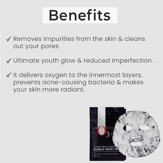 O3+ Power Brightening Bubble Sheet Mask