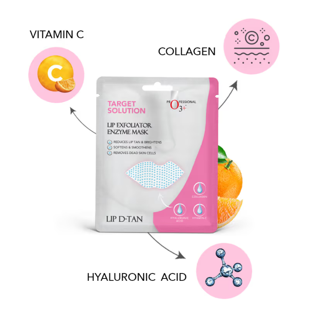 O3+ Lip Exfoliator Enzyme D-Tan Sheet Mask