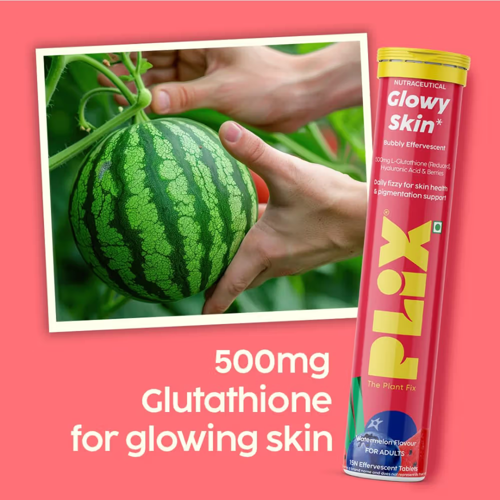 Plix Glutathione Skin Tablets With L-Glutathione & Vitamin C - Watermelon