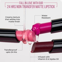 Insight Cosmetics 24 Hrs Non Transfer Matte Lipstick, Creamy Texture Matte Finish, Waterproof