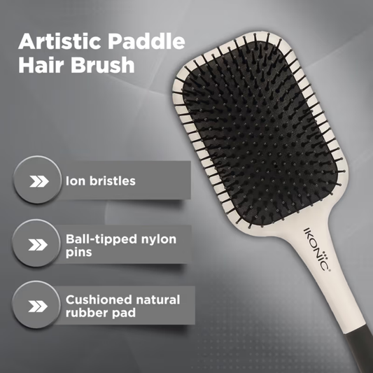 Ikonic Professional Artistic Paddle Brush White