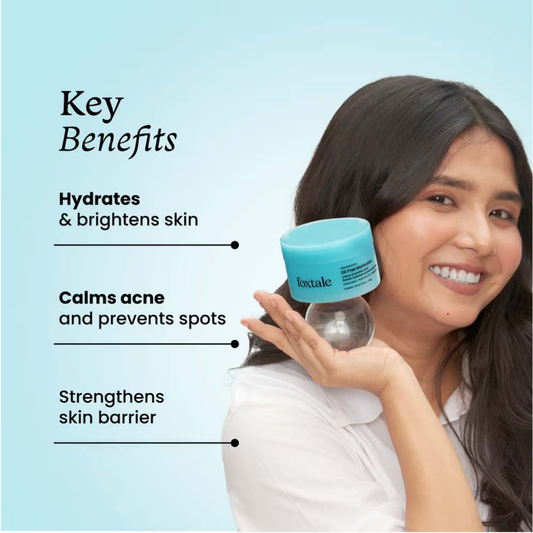Foxtale Aquamarine Oil Free Hydrating Moisturiser With Hyaluronic Acid For Normal To Oily Skin