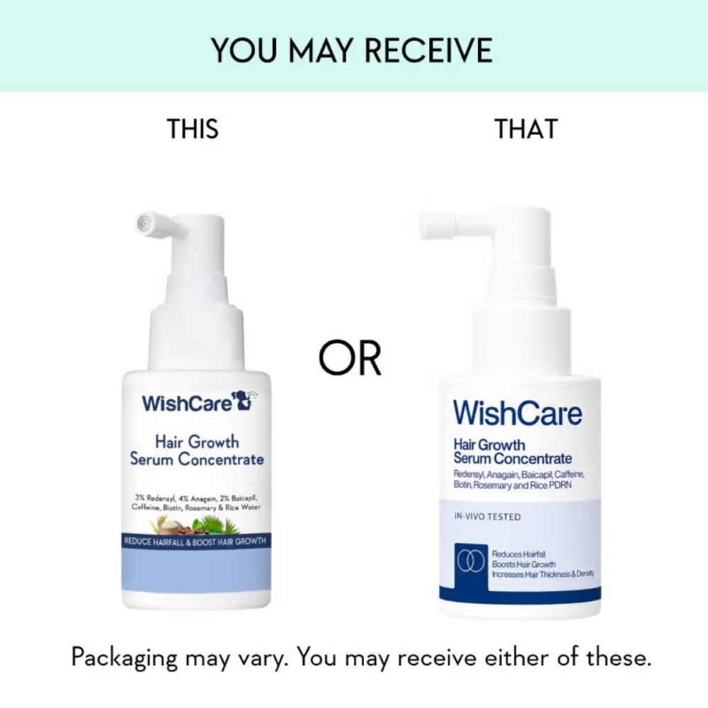 WishCare Hair Growth Serum Concentrate with Redensyl & Rosemary-In-Vivo Tested-Controls Hairfall
