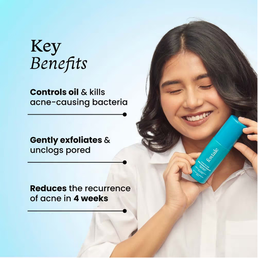 Foxtale Acne Control Cleanser with Salicylic Acid & Niacinamide, Controls Oil & Fights Acne