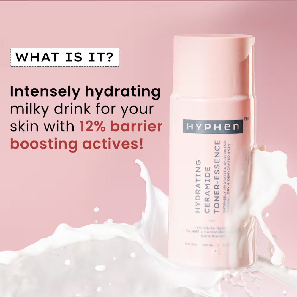 Hyphen 7% Ceramides-NMF Face Toner Essence | 5% Glass Skin Blend with Rice Water