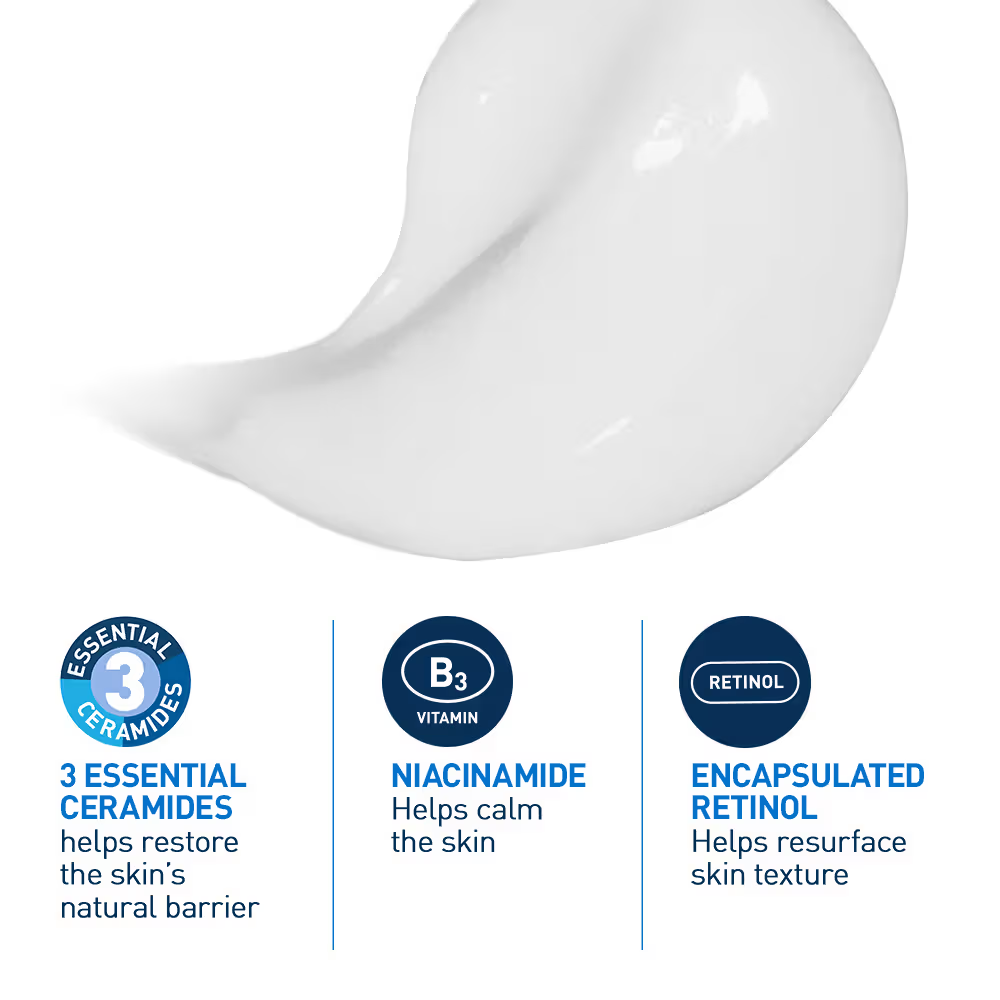 CeraVe Resurfacing Retinol Serum, Reduces Acne Marks with Licorice Root Extract & Niacinamide