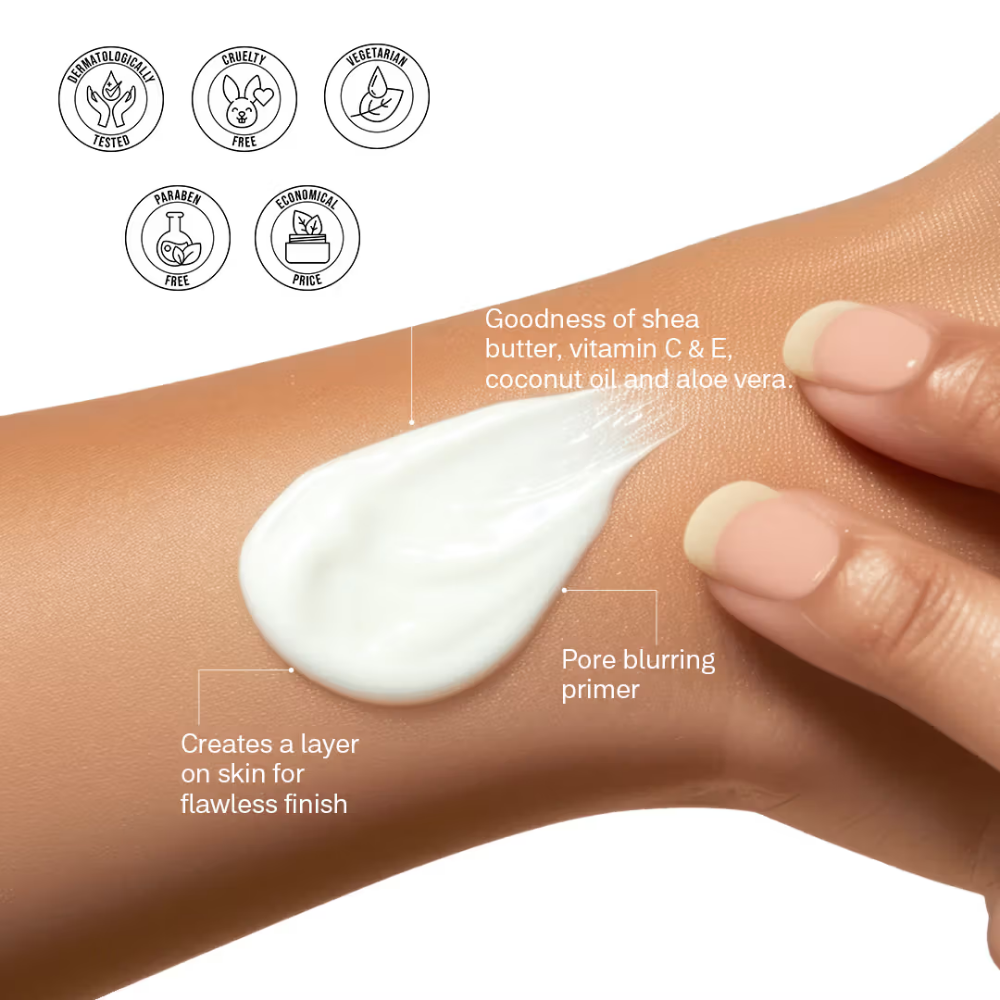 Flicka Silk Touch 3-In-1 Moisturizer Primer And Sun Care Dermatologically Tested And Minimize Pores