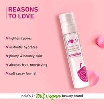 Plum Bulgarian Valley Rose Water Alcohol-Free Spray Toner With Hyaluronic Acid- Hydrates & Refreshes