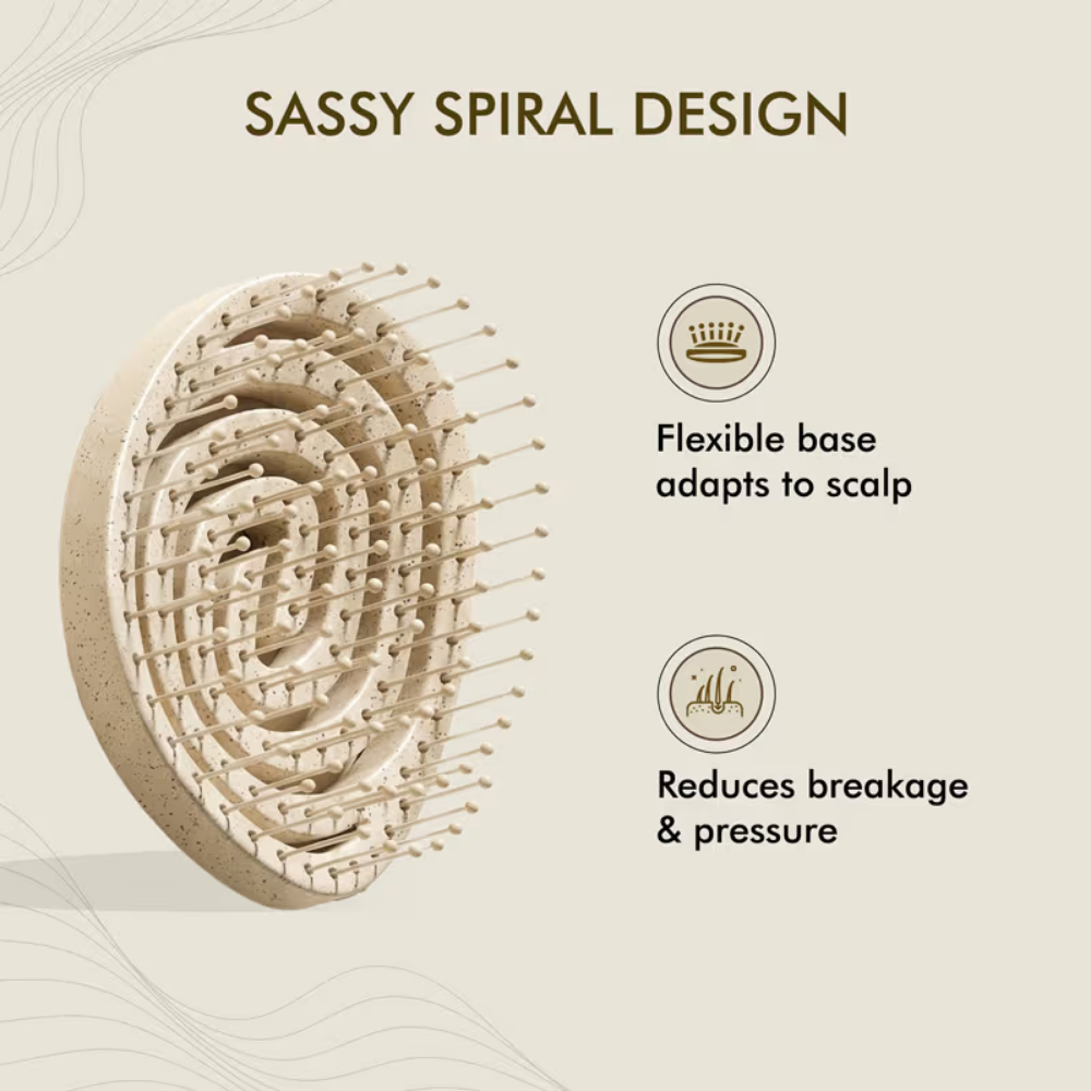 Ikonic Me Eco Spiral Travel Brush IKM- 2109 - Sand Beige