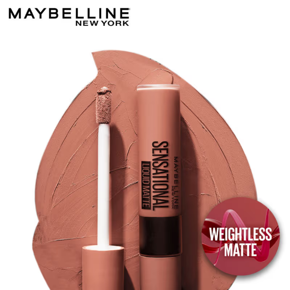 Maybelline New York Sensational Liquid Matte Lipstick, Weightless Comfort