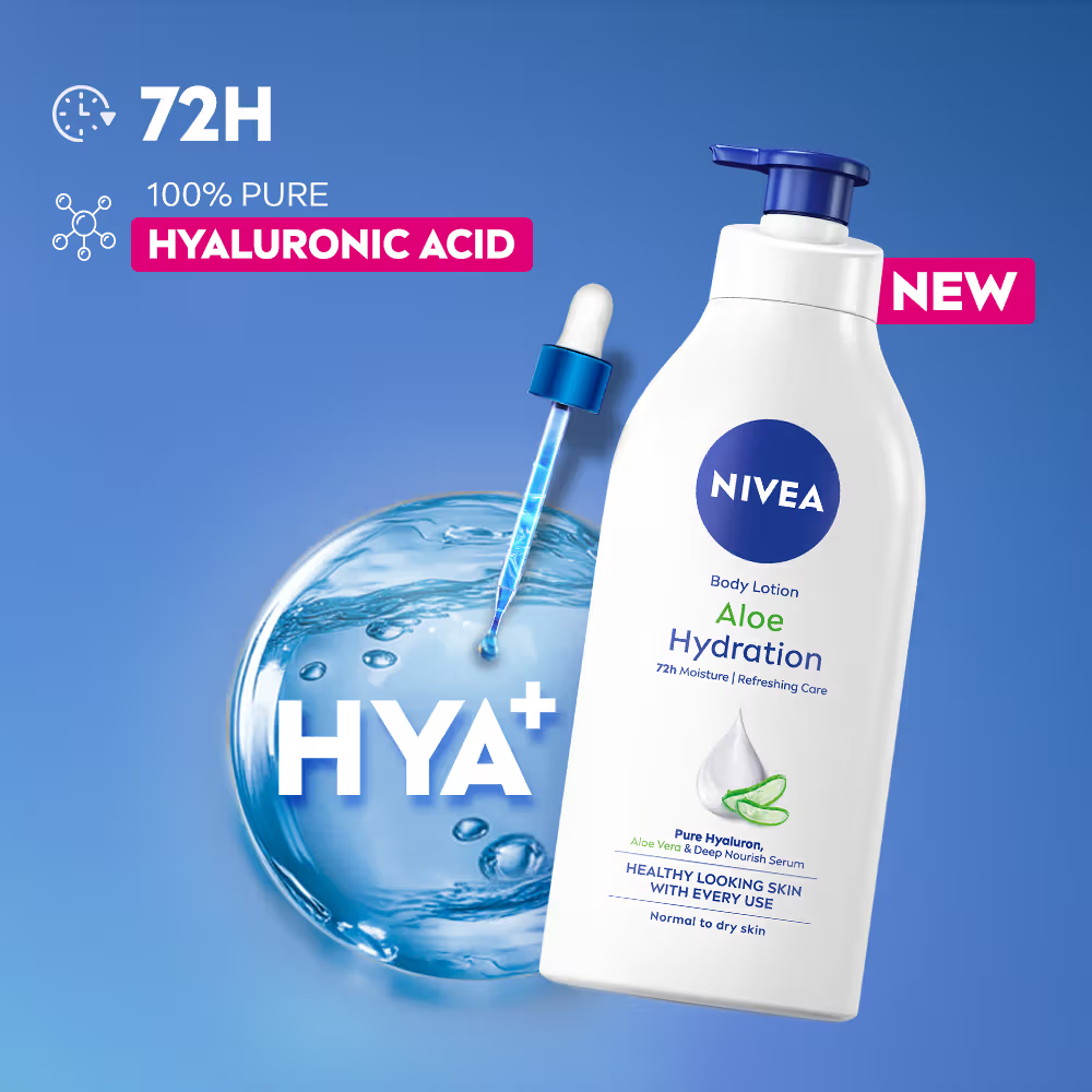 Nivea 100% Natural Aloevera Body lotion- 5 in 1 COMPLETE CARE for 48H Refreshing moisturization