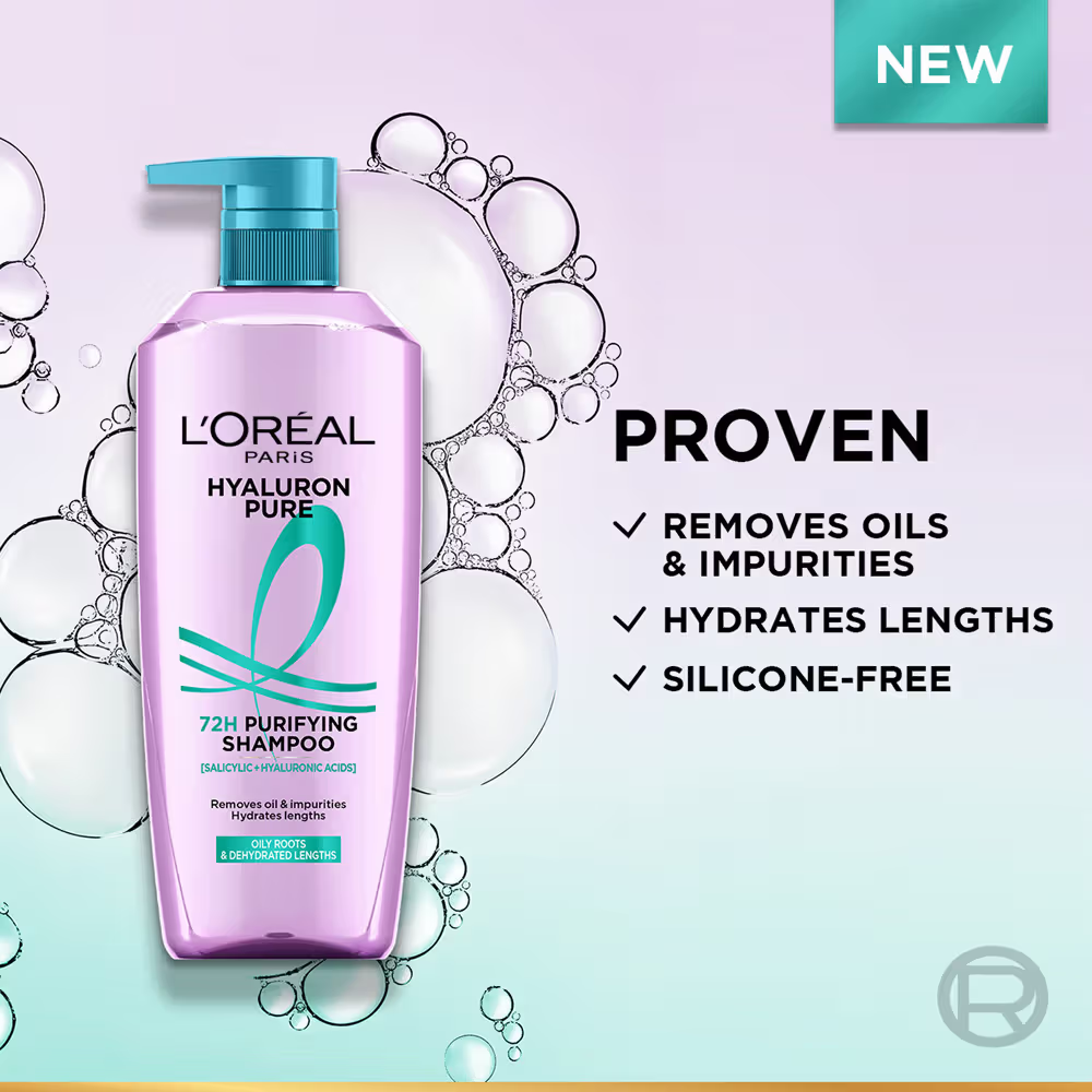 L’Oréal Paris Hyaluron Pure 72H Purifying Shampoo