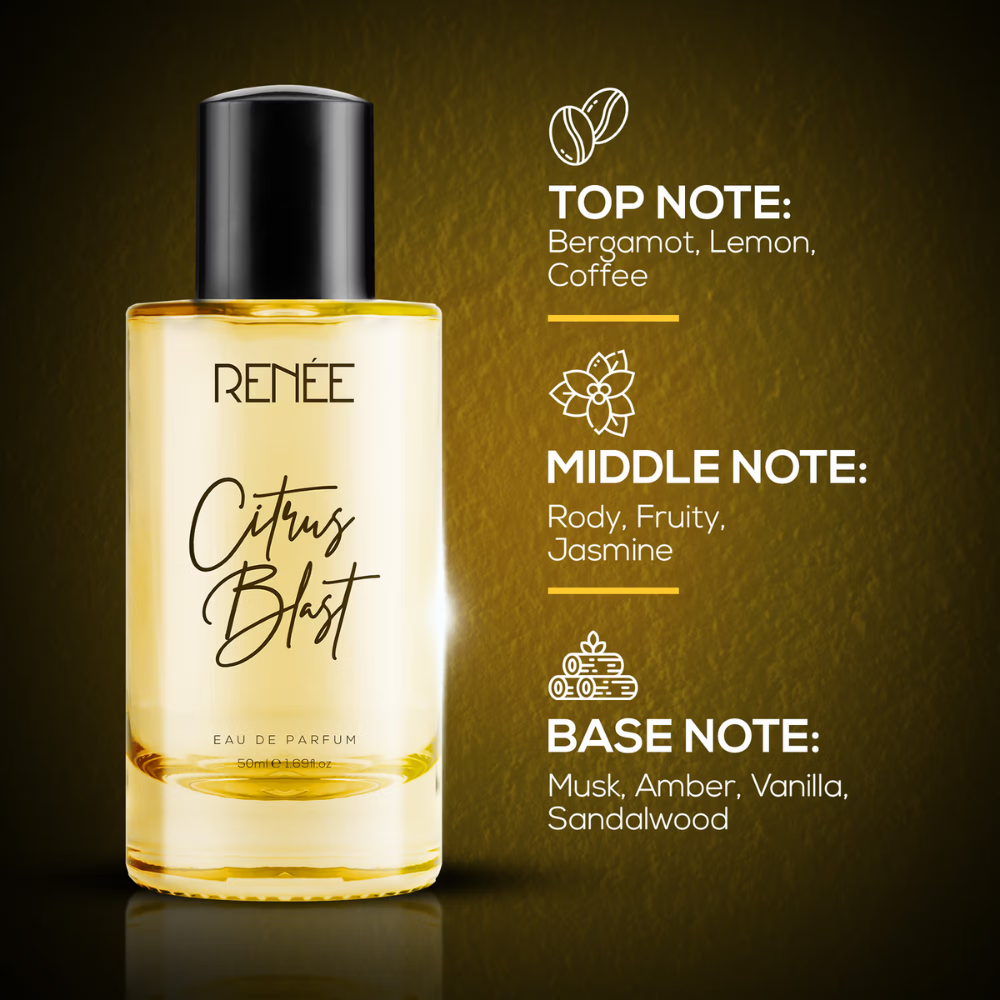 Renee Cosmetics Citrus Blast Eau De Parfum, Luxury Perfume for Women, Premium, Long-Lasting Elegance