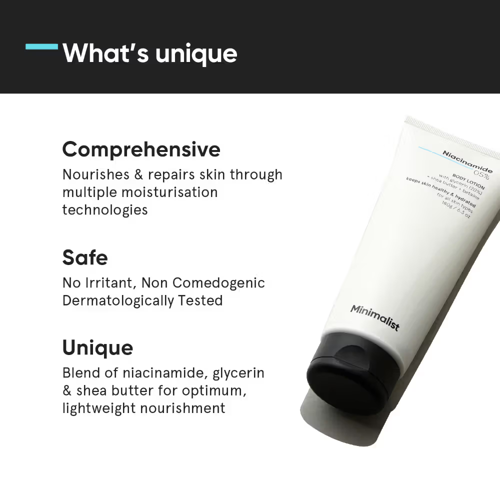 Minimalist 5% Niacinamide Body Lotion With Shea Butter, Glycerine & Betaine