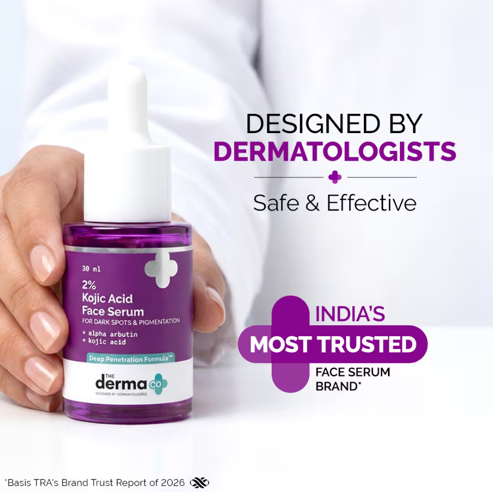 The Derma Co 2% Kojic Acid Face Serum for Dark spots reduction, Pigmentation & Blemishes