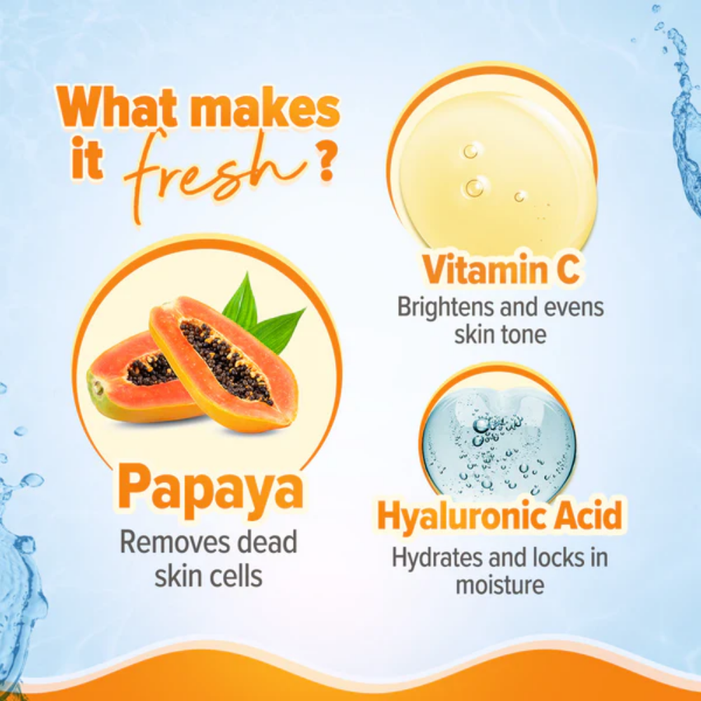 Aqualogica Glow+ Smoothie Face Wash With Papaya & Vitamin C , Hydrates & Gently Cleanses - Pack Of 2