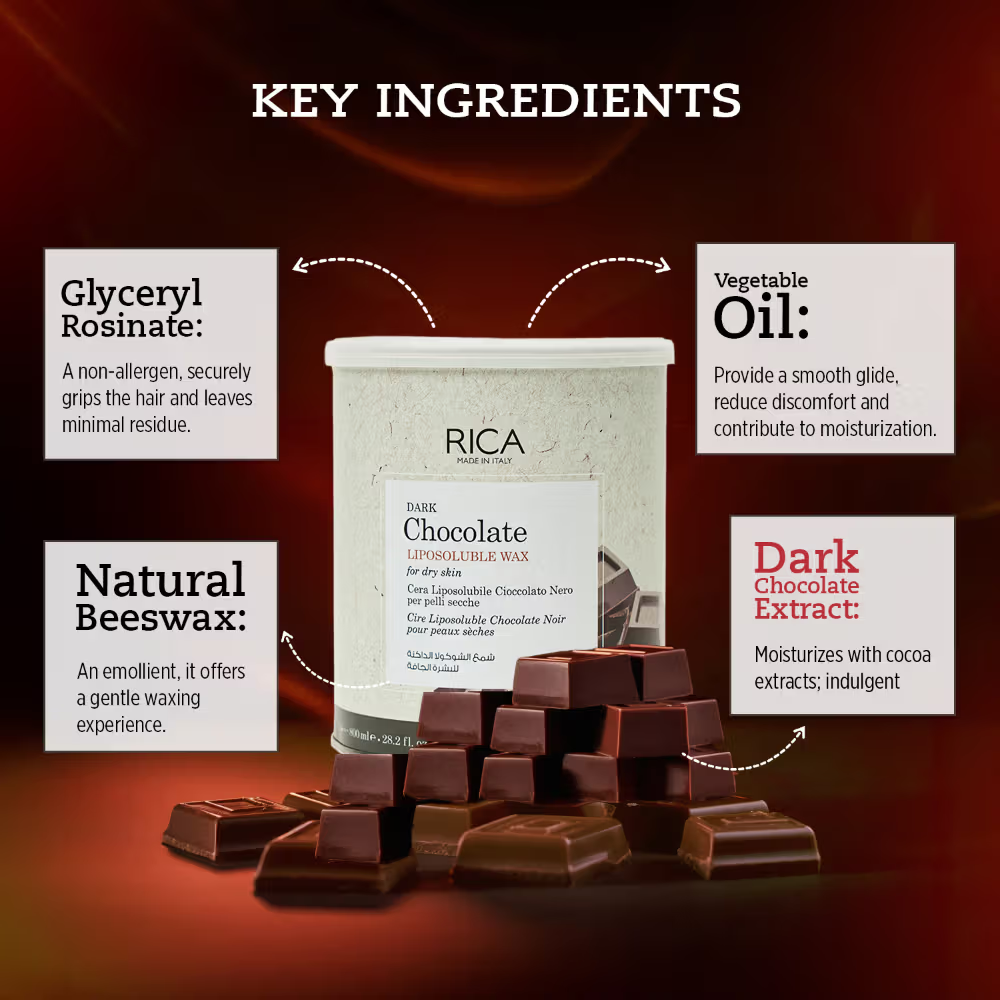 Rica Dark Chocolate Liposoluble Wax For Dry Skin
