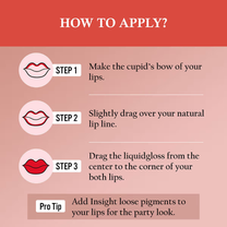 Insight Cosmetics Long Wear Color Rich Lip Gloss, Moisturising Long Wear Formula, Ultra Glossy Finish