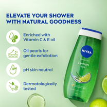 NIVEA Lemon & care oil Body wash for long-lasting freshness