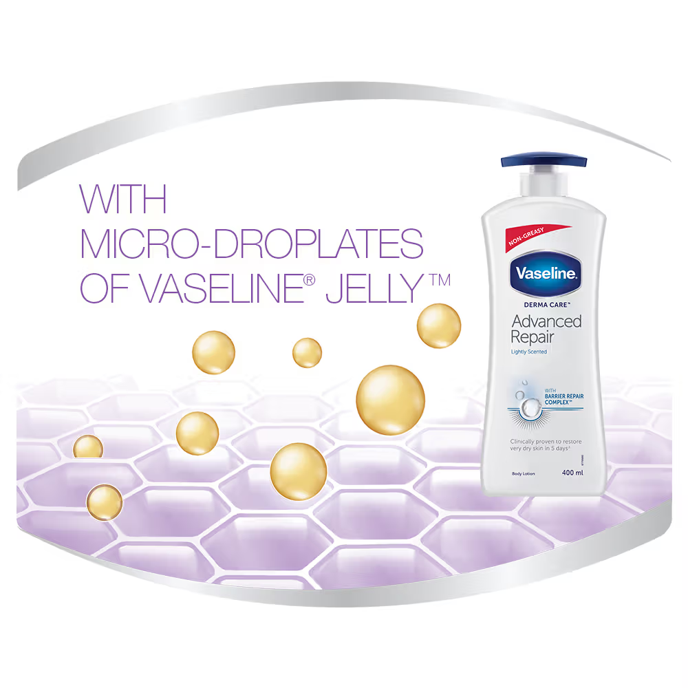 Vaseline Derma Care Advanced Repair Body Lotion Visibly Reduces Dryness in 24HRS
